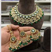 Hira Collection Glamorous Polki Kundan And Pearl Choker Necklace Set