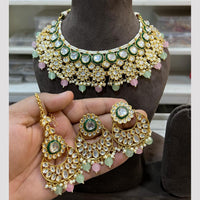 Hira Collection Glamorous Polki Kundan And Pearl Choker Necklace Set