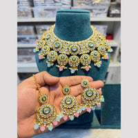 Hira Collection Glamorous Polki Kundan And Pearl Choker Necklace Set
