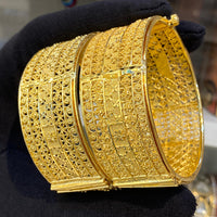 Hira Collections Royal Forming Gold Openable Bangles Set 
