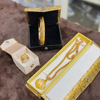 Hira Collections Rakhi Special 3 in 1 Combo  For Women  Necklace  Ring  Bangles 