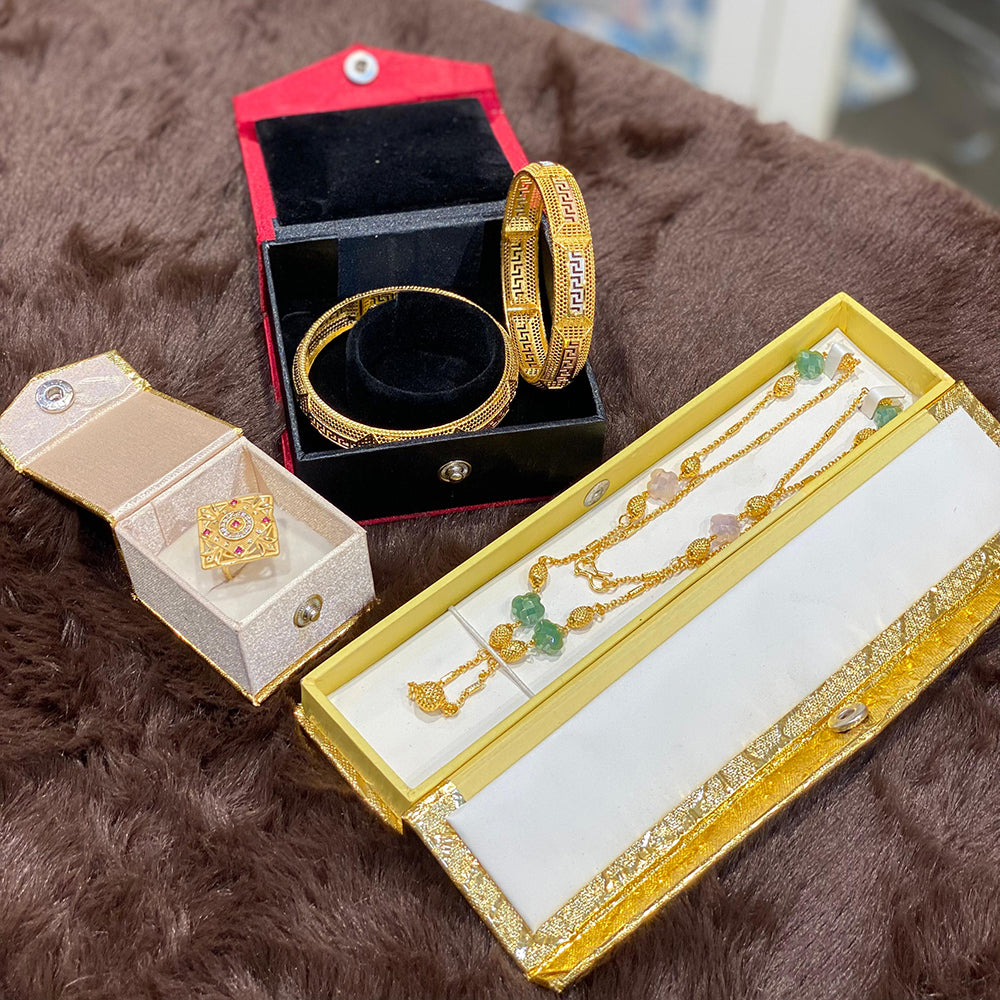 Hira Collections Rakhi Special 3 in 1 Combo  For Women  Necklace  Ring  Bangles