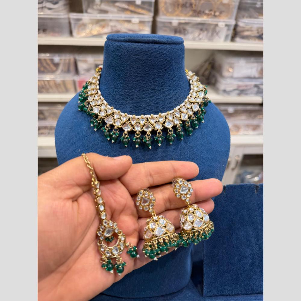Hira Collection Royal Kundan Stone And Pearl Necklace Set