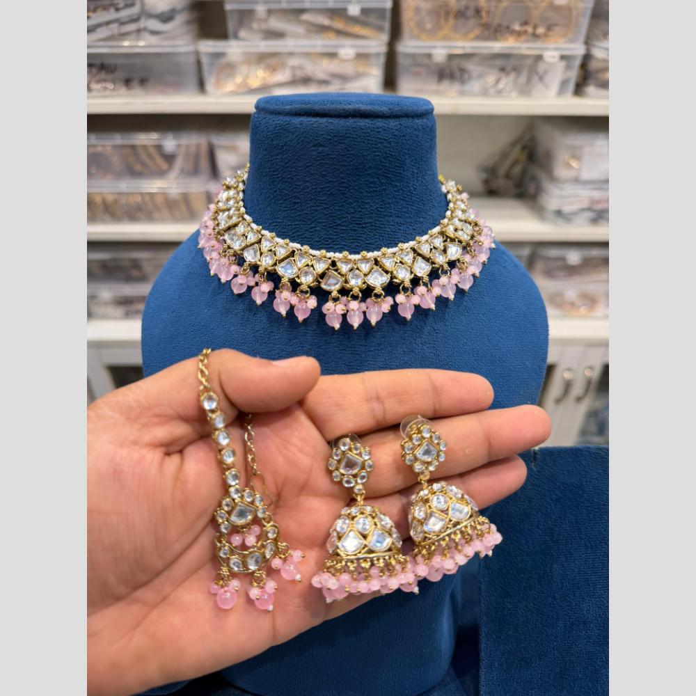 Hira Collection Royal Kundan Stone And Pearl Necklace Set