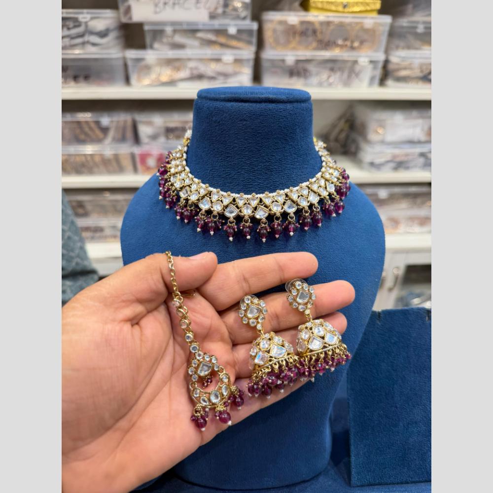 Hira Collection Royal Kundan Stone And Pearl Necklace Set