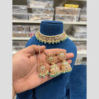 Hira Collection Crystal Stone And Beads Designer Choker Necklace Set
