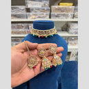 Hira Collection Crystal Stone And Beads Designer Choker Necklace Set