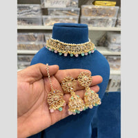 Hira Collection Crystal Stone And Beads Designer Choker Necklace Set