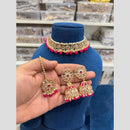 Hira Collection Crystal Stone And Beads Designer Choker Necklace Set