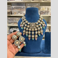 Hira Collection Royal Kundan Stone And Pearl Necklace Set