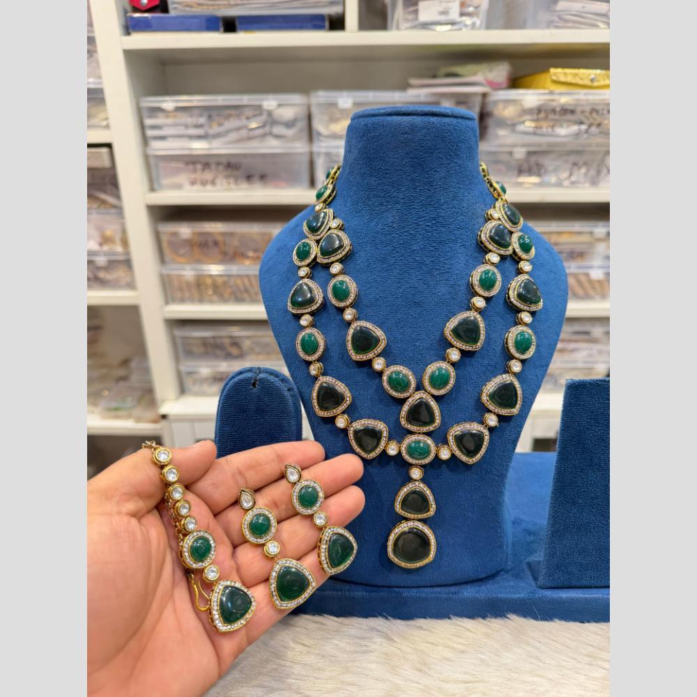 Hira Collection Pota Stone And Austrian Stone Designer Necklace Set