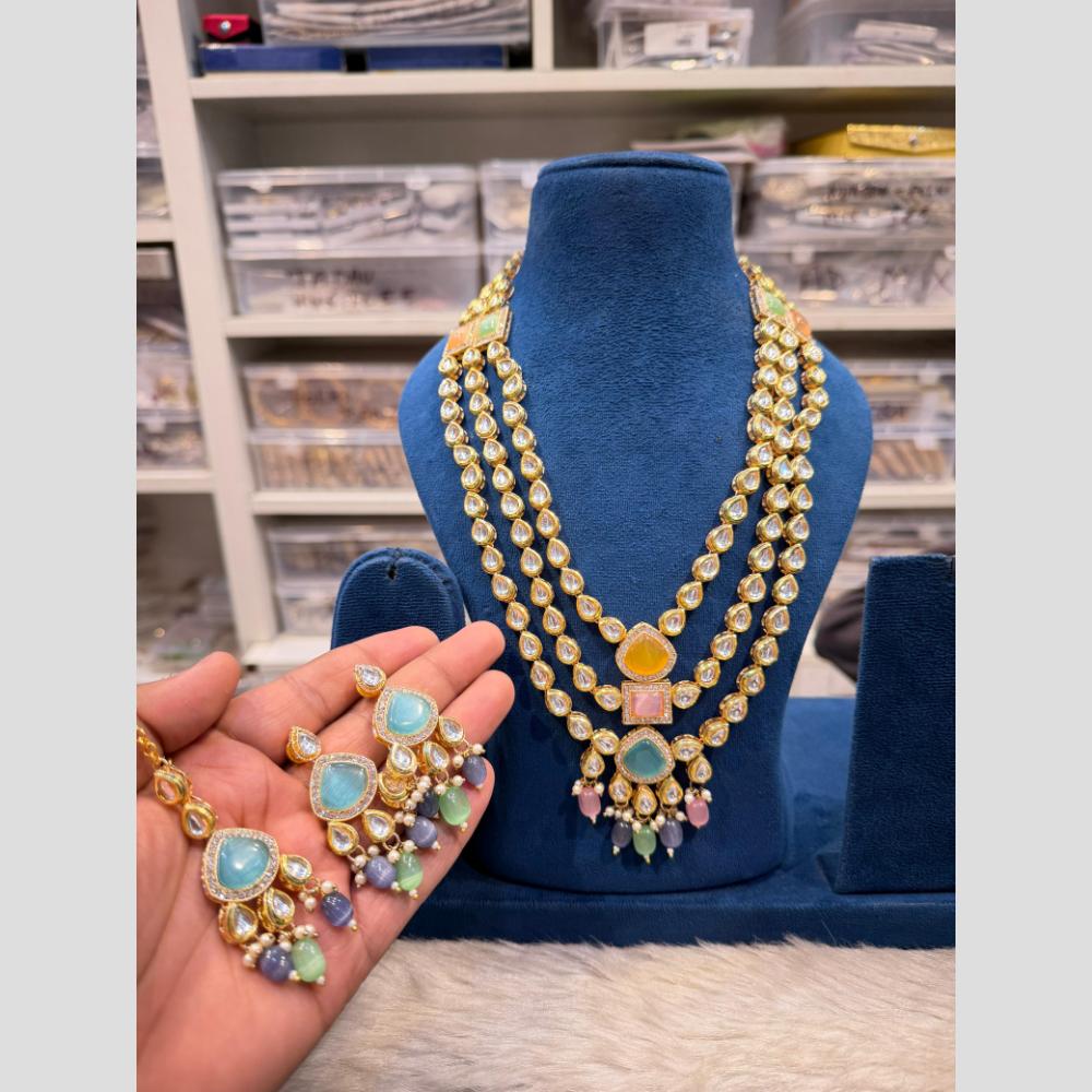 Hira Collection Pota Stone And Beaeds Designer Necklace Set