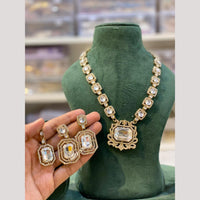 Hira Collection Pota Stone And Austrian Stone Designer Necklace Set