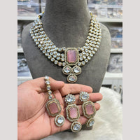 Hira Collection Pota Stone And Austrian Stone Designer Necklace Set