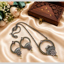 Hira Collections Exclusive 2 Tone Pota Stone Pearl Long Necklace Set for Women