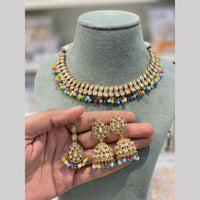 Hira Collections Glamorous Crystal Stone And Pearl Necklace Set
