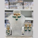 Hira Collections Elegant Pota Stone And Beads Fashion Choker Necklace Set