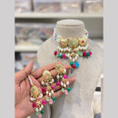 Hira Collections Elegant Pota Stone And Beads Fashion Choker Necklace Set