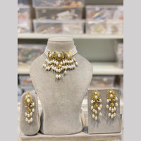 Hira Collections Elegant Pota Stone And Beads Fashion Choker Necklace Set