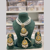 Hira Collections Elegant Pota Stone And Beads Fashion Choker Necklace Set