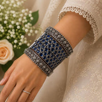 Hira Collections Elegant Dual Tone Openable Party Wear Bangles Set
