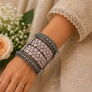 Hira Collections Elegant Dual Tone Openable Party Wear Bangles Set