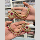 Hira Collections Heritage Kundan Stone And Pearl Kan Chian Dangler Earrings