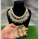 Hira Collections Royal Kundan Stone Beads And Pearl Necklace Set