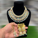 Hira Collections Royal Kundan Stone Beads And Pearl Necklace Set