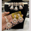 Hira Collections Premium Kundan Stone And Pearl Choker Necklace Set