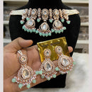 Hira Collections Premium Kundan Stone And Pearl Choker Necklace Set