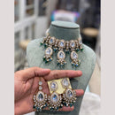 Hira Collections Premium Kundan Stone And Pearl Choker Necklace Set