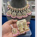 Hira Collections Premium Kundan Stone And Pearl Choker Necklace Set
