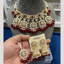 Hira Collections Premium Kundan Stone And Pearl Choker Necklace Set