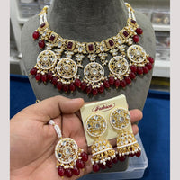Hira Collections Premium Kundan Stone And Pearl Choker Necklace Set