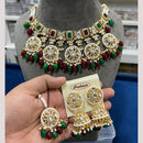 Hira Collections Premium Kundan Stone And Pearl Choker Necklace Set