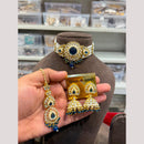 Hira Collections Premium Kundan Stone And Pearl Choker Necklace Set