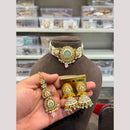 Hira Collections Premium Kundan Stone And Pearl Choker Necklace Set