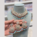 Hira Collections Premium Kundan Stone And Pearl Choker Necklace Set