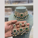 Hira Collections Elegant Pota Stone And Beads Fashion Choker Necklace Set