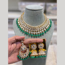 Hira Collections Premium Kundan Stone And Pearl Choker Necklace Set