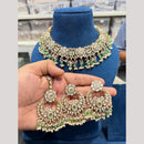 Hira Collections Elegant Pota Stone And Beads Fashion Choker Necklace Set