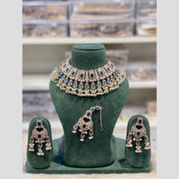 Hira Collections Premium Kundan Stone And Pearl Choker Necklace Set