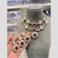 Hira Collections Royal Monalissa And Polki Kundan Stone Choker Necklace Set