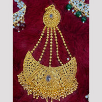 Hira Collections Statement  Pota Stone Pearl Passa for Women /Designer Hair Accessory