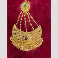 Hira Collections Statement  Pota Stone Pearl Passa for Women /Designer Hair Accessory