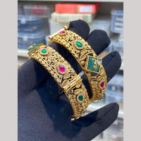 Hira Collections Premium Pota Stone Openable Bangles Set