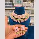 Hira Collections Premium Kundan Stone And Pearl Meenakari Choker Necklace Set