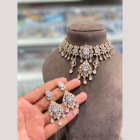 Hira Collections Designer Polki Kundan Stone Choker Necklace Set for Women