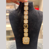 Hira Collections Gorgeous Crystal Stone And Pearl Hair Choti Wedding & Festive Look  